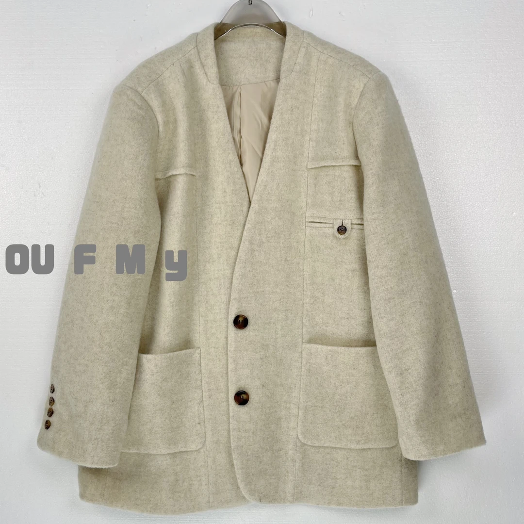 FY6375冬季设计师羊毛尼高定年货气质保暖西装时尚