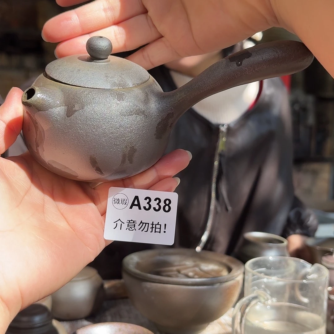 坭兴陶纯柴烧原矿泥料纯手工壶