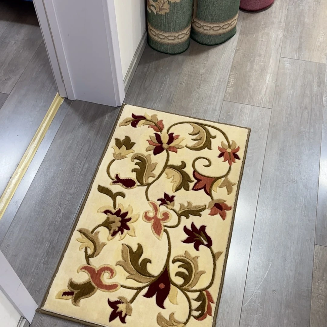 羊毛纯羊毛立体花地垫50×85