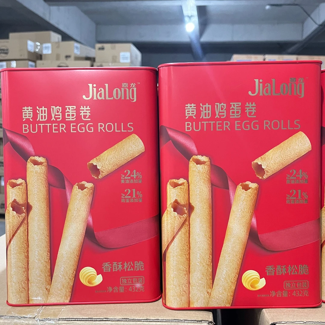 嘉龙黄油鸡蛋卷432g*2罐 添加24%黄油（送礼袋）