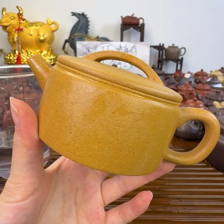 茶壶紫砂黄金段全手汉瓦200毫升