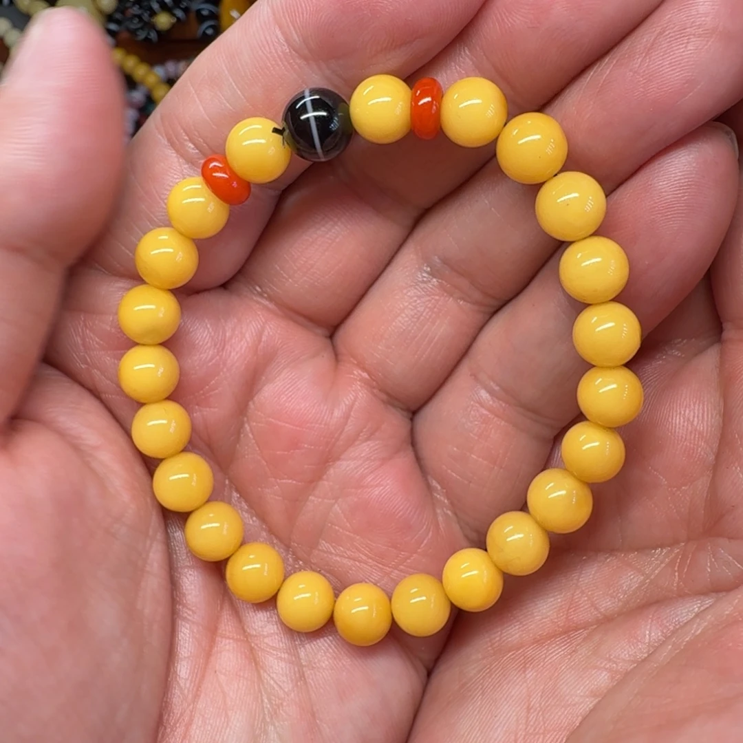 蜜蜡未镶嵌颈饰藏传精品吊坠项链套装