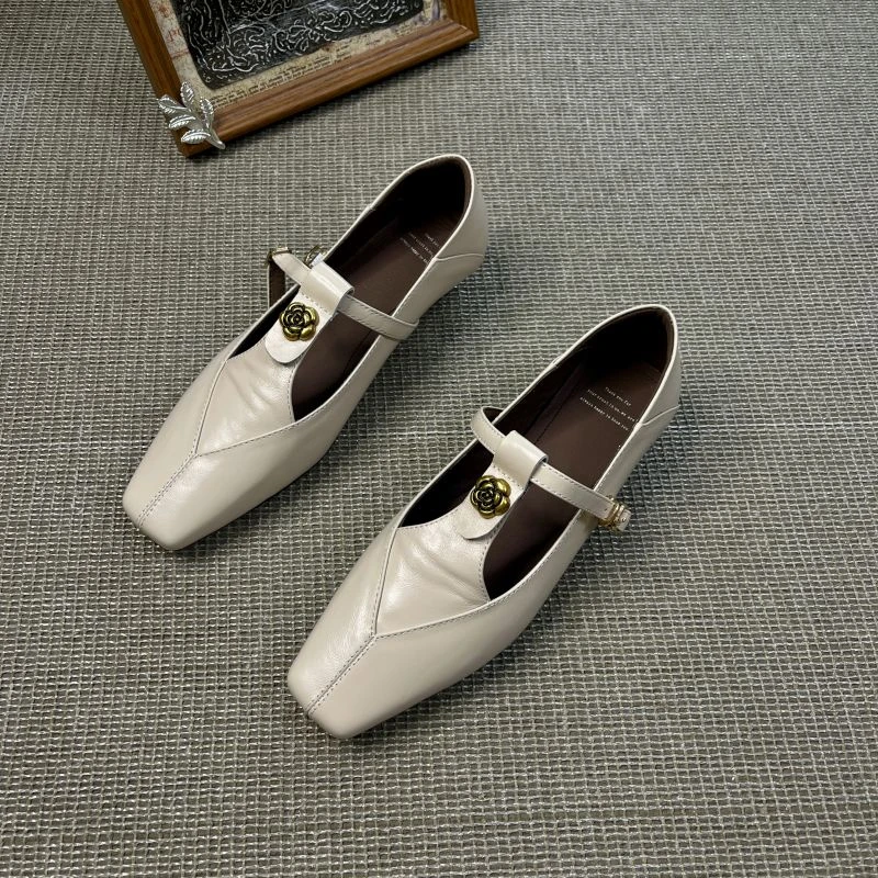 花思宇~2.5cm 法式复古玛丽珍单鞋气质 浅口单鞋女春秋时尚单鞋