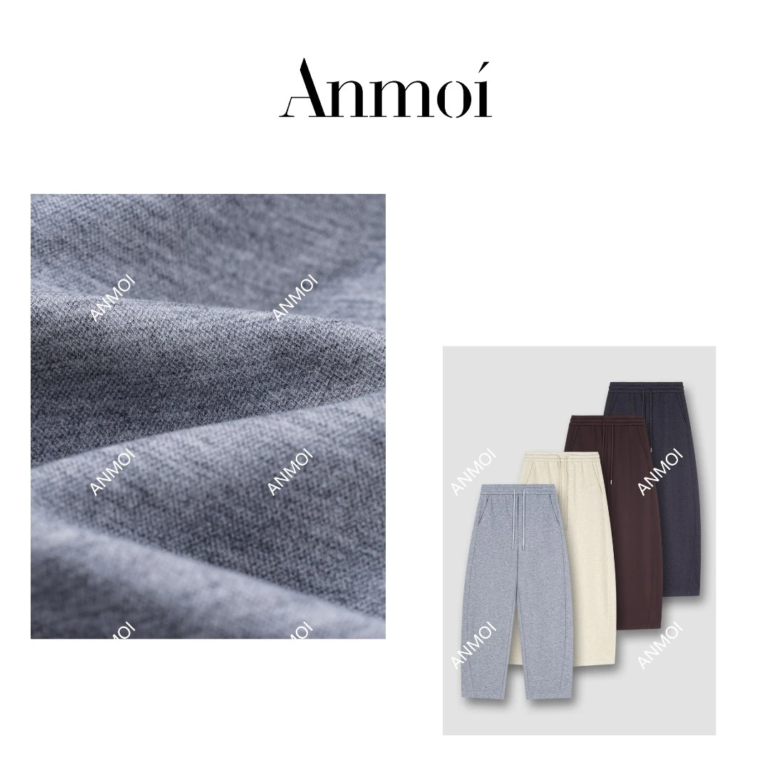 ANMOI'美意延年'秋冬加绒香蕉裤一条过冬裤子梧桐裤爆款弯刀卫裤