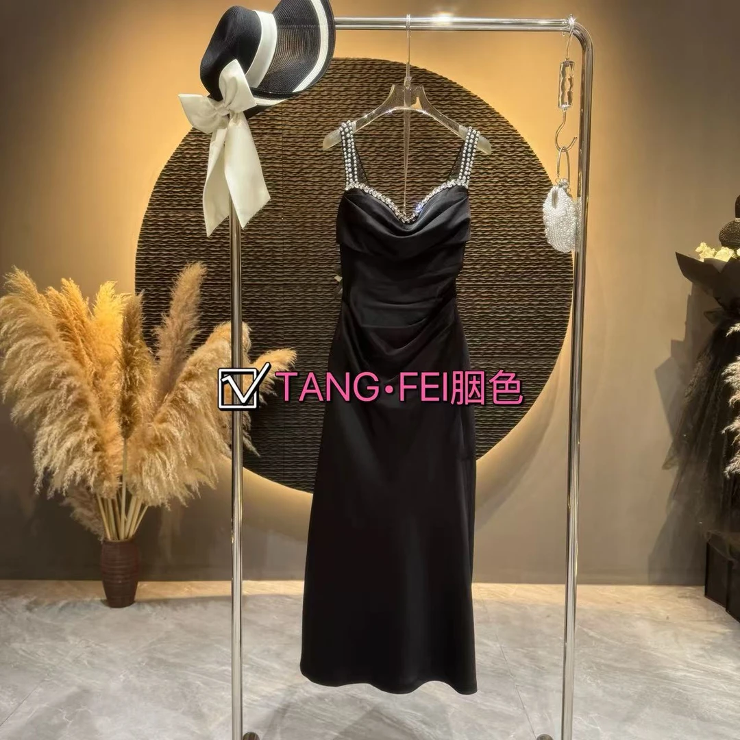 TANG-FEI胭色【赫本小姐】TF0047 高端轻奢气质吊带连衣裙