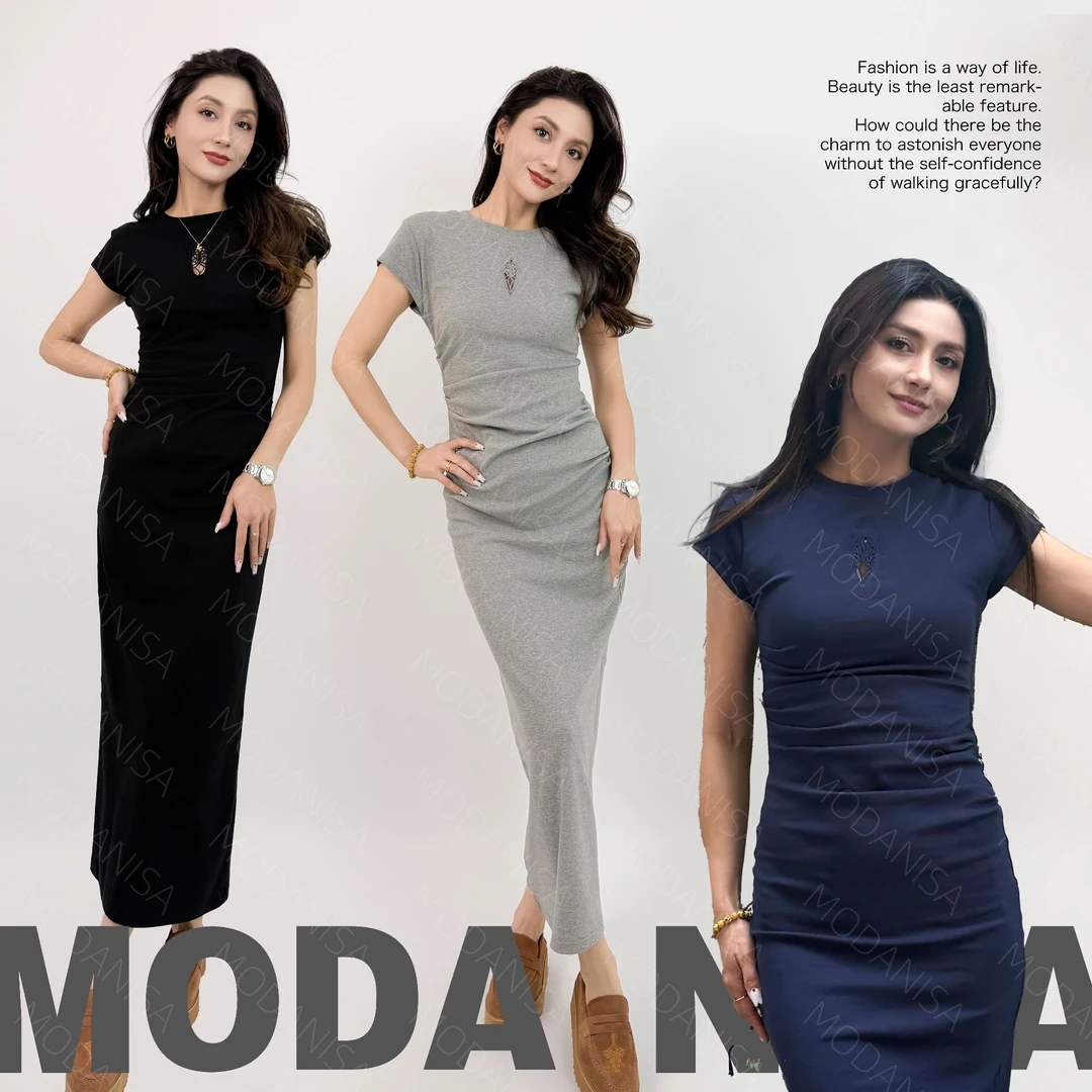 （菲娅推荐）缕空长裙修身高定刺绣 高品质重磅（2028款新 TZ）