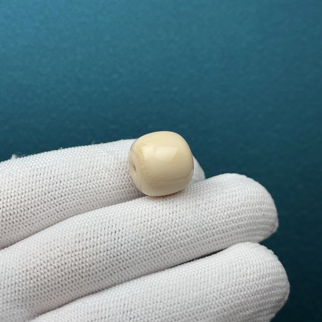 D49-07天然猛犸牙 墩子14.8x13.3mm支持复检假一罚十