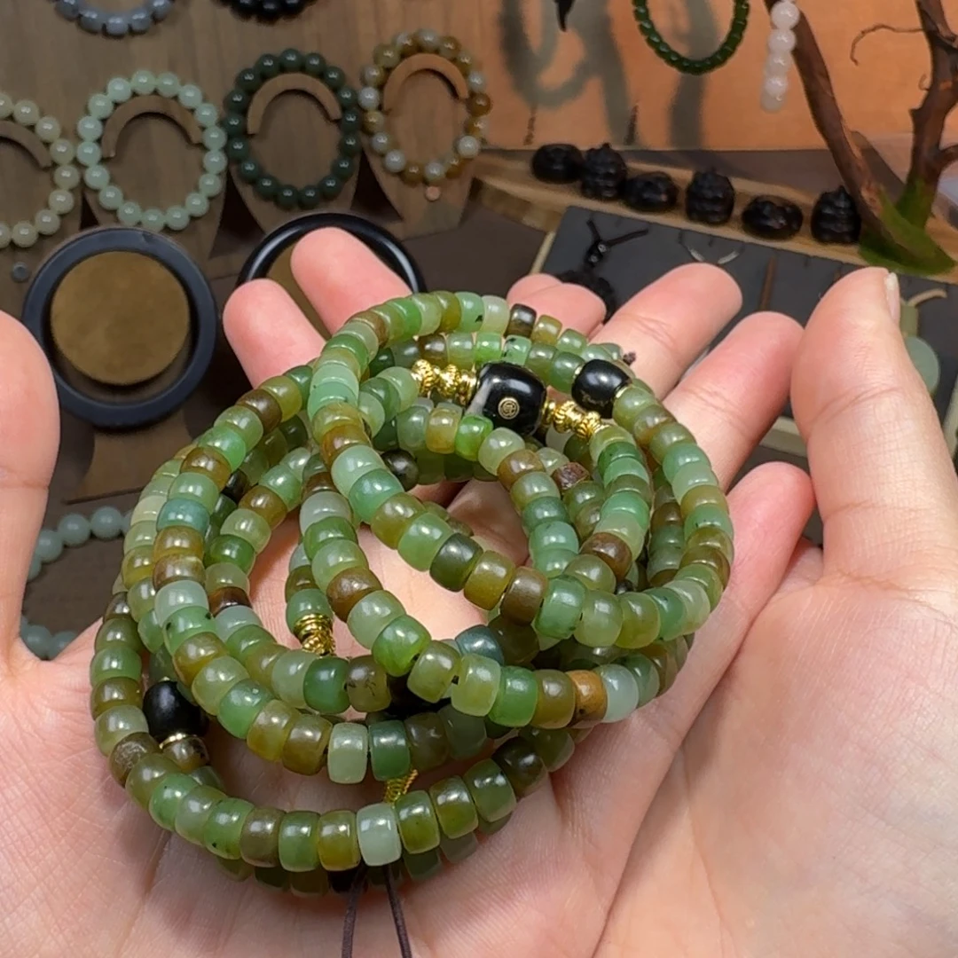 和田玉未镶嵌颈饰拍一发一多样性发货卡6碧玉108