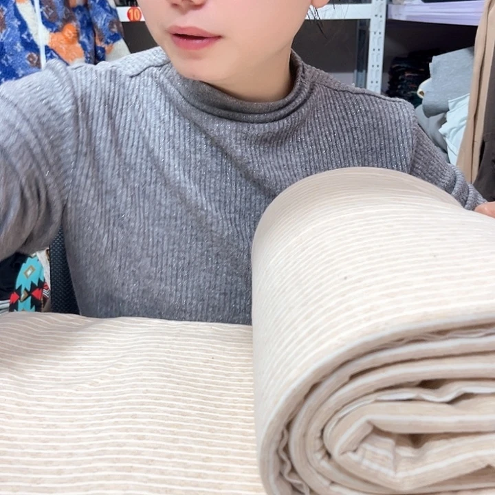 黄色双面彩棉布料一米