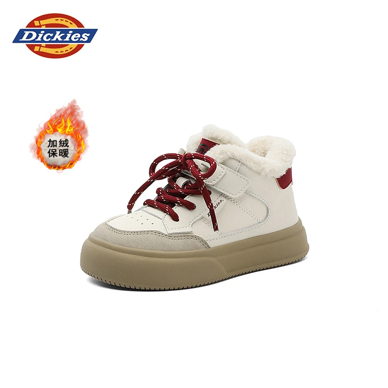 Dickies大童青少年亲子鞋高帮校园穿搭加绒魔术贴童鞋雪地靴76