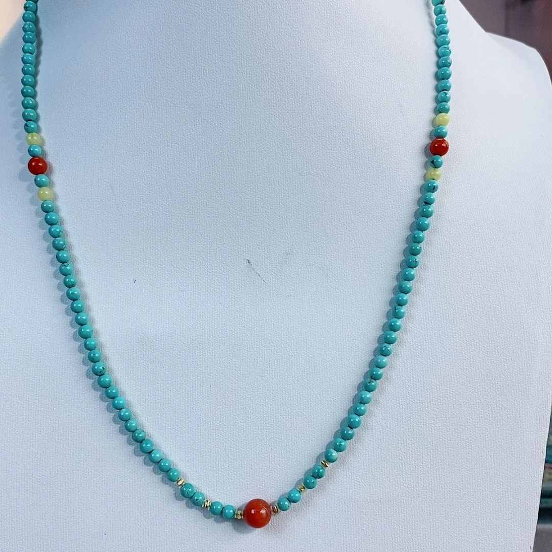 18K金镶嵌绿松石珠宝奇石