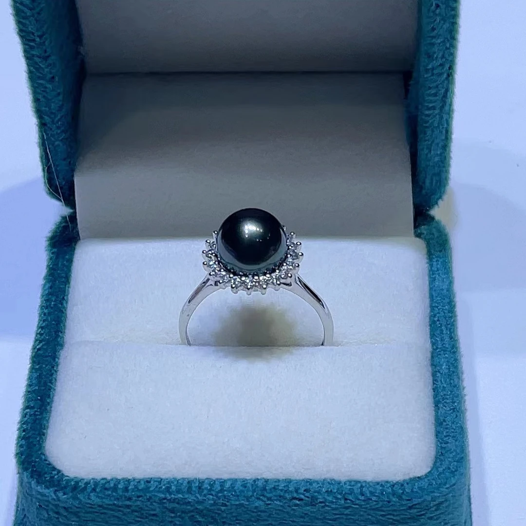 【LNDI】S925银海水珍珠大溪地戒指8.5-9MM