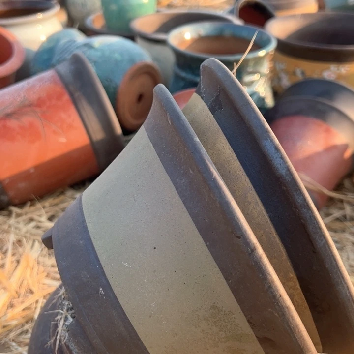 红陶紫砂碗盆口20，处理