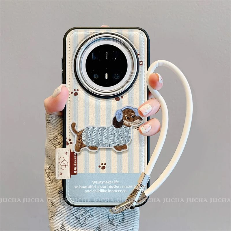 适用蓝毛衣小狗华为mate70pro手机壳卡通可爱HUAWEImate60防摔50