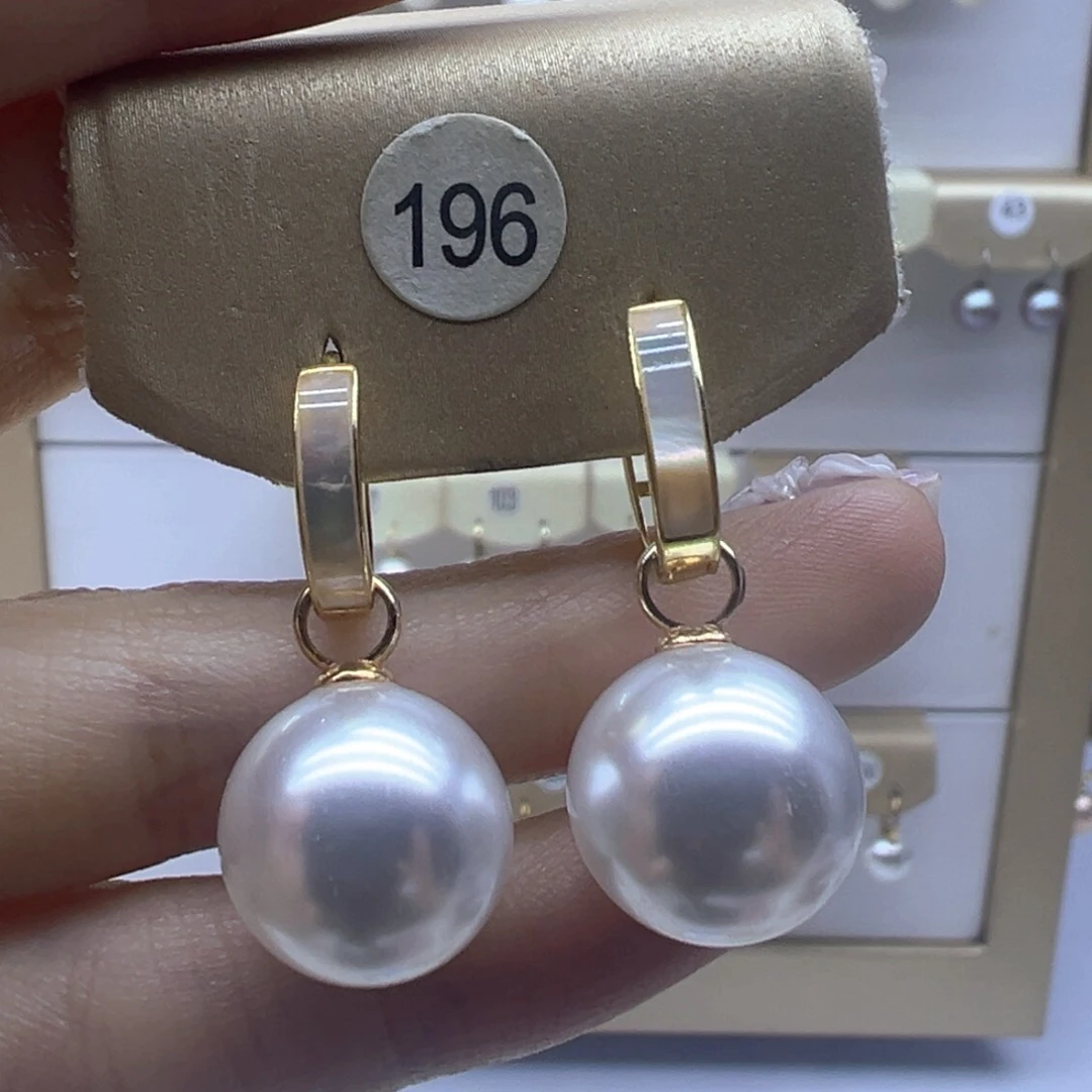银S925镶嵌淡水珍珠耳饰