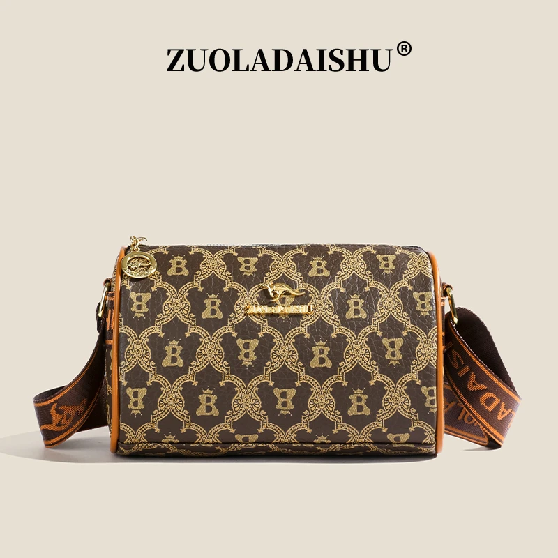 长21高15单肩斜挎背包流行便携女士经典枕头包288016棕色