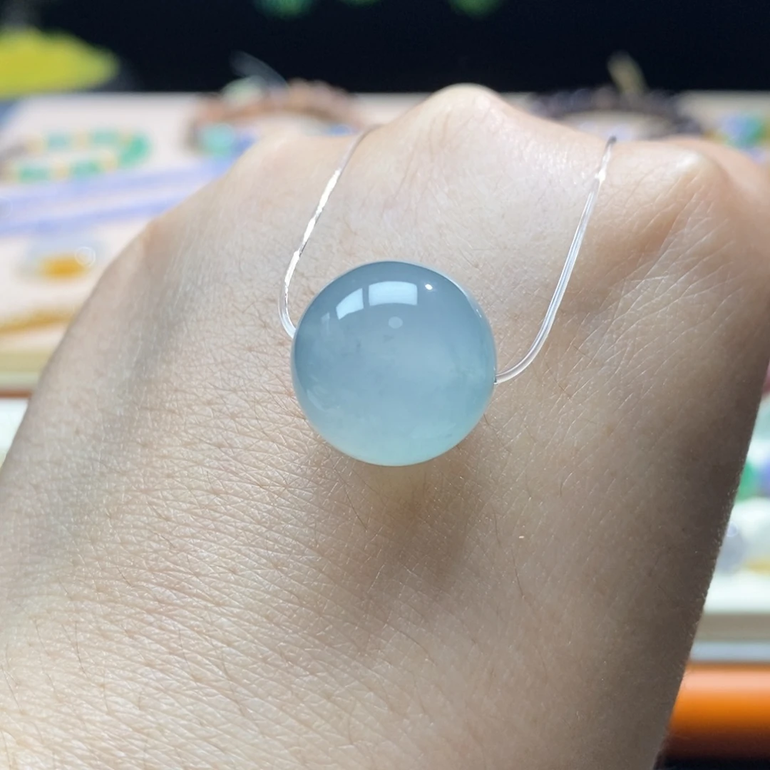 翡翠未镶嵌颈饰卡16.3mm
