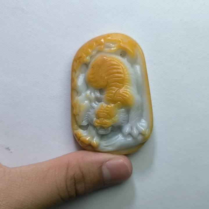 慎***獨翡翠未镶嵌颈饰虎