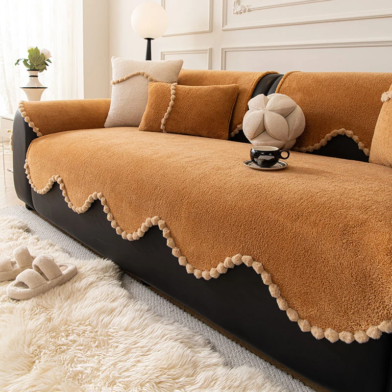 许梦轩舒绒棉沙发垫冬2025新高级轻奢固定防滑柔软舒适坐垫盖布
