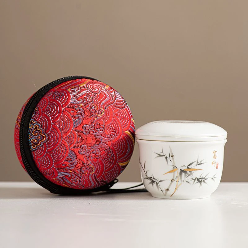 【便携泡茶】一人饮旅行茶具便携式一壶一杯独饮迷你随身快客杯户外