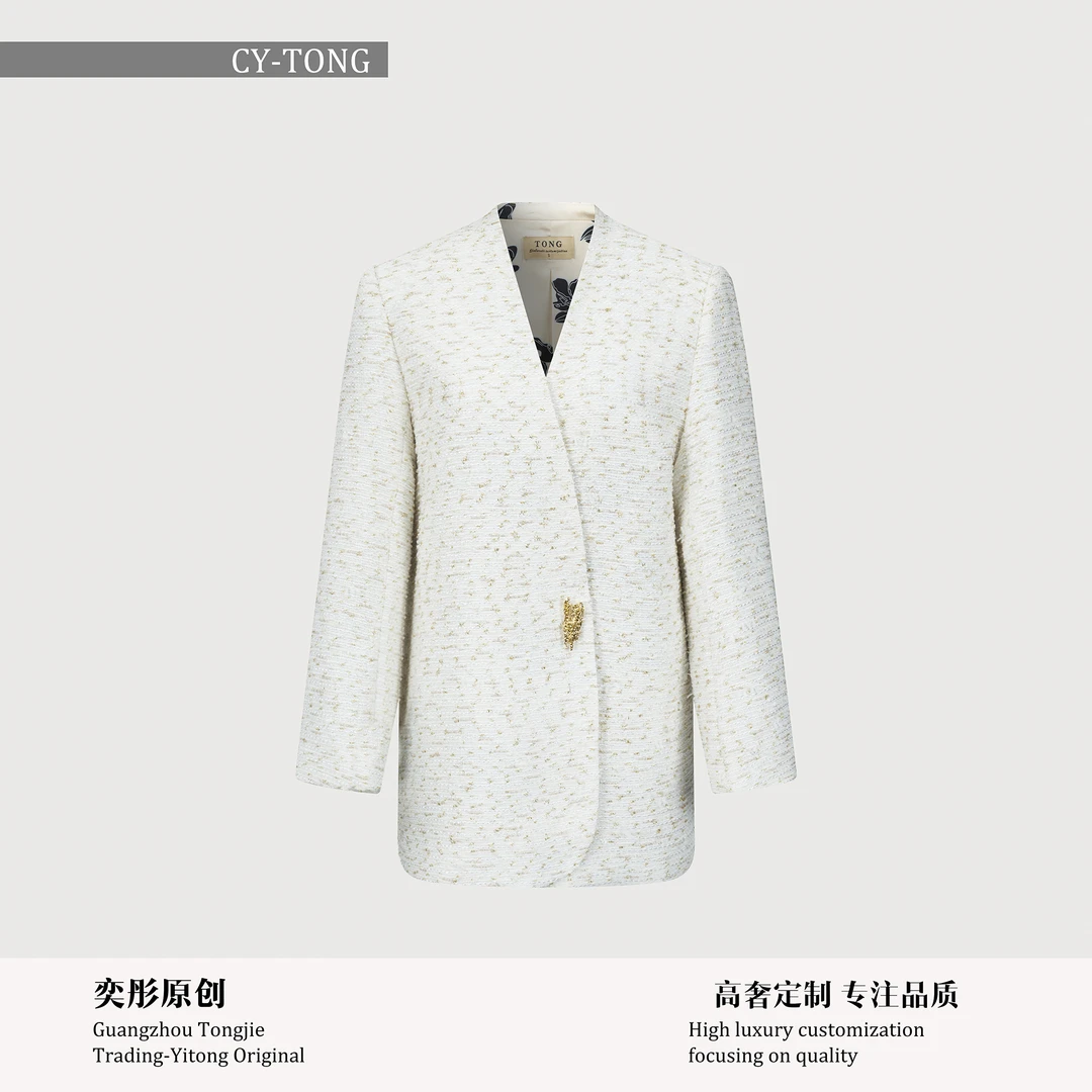 【彤姐原创】冬季设计师款气质职业修身女款小香风外套TWTZ4201上衣