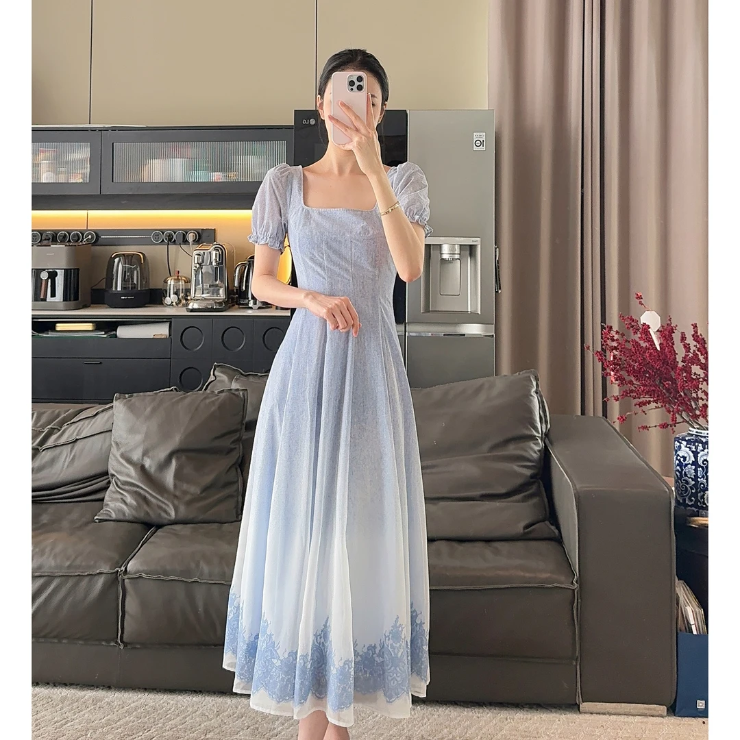 Zwinnie/詹维尼【冰露 渐变仿牛仔纱裙】连衣裙 GYS202552