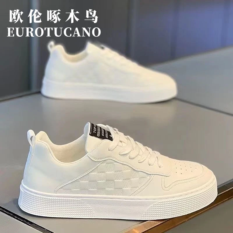 欧伦啄木鸟正品潮鞋百搭春季男款运动鞋休闲厚底男鞋小白鞋透气