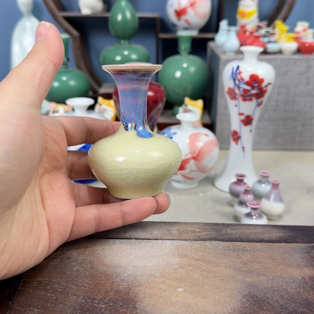 陶瓷手工小花器摆件