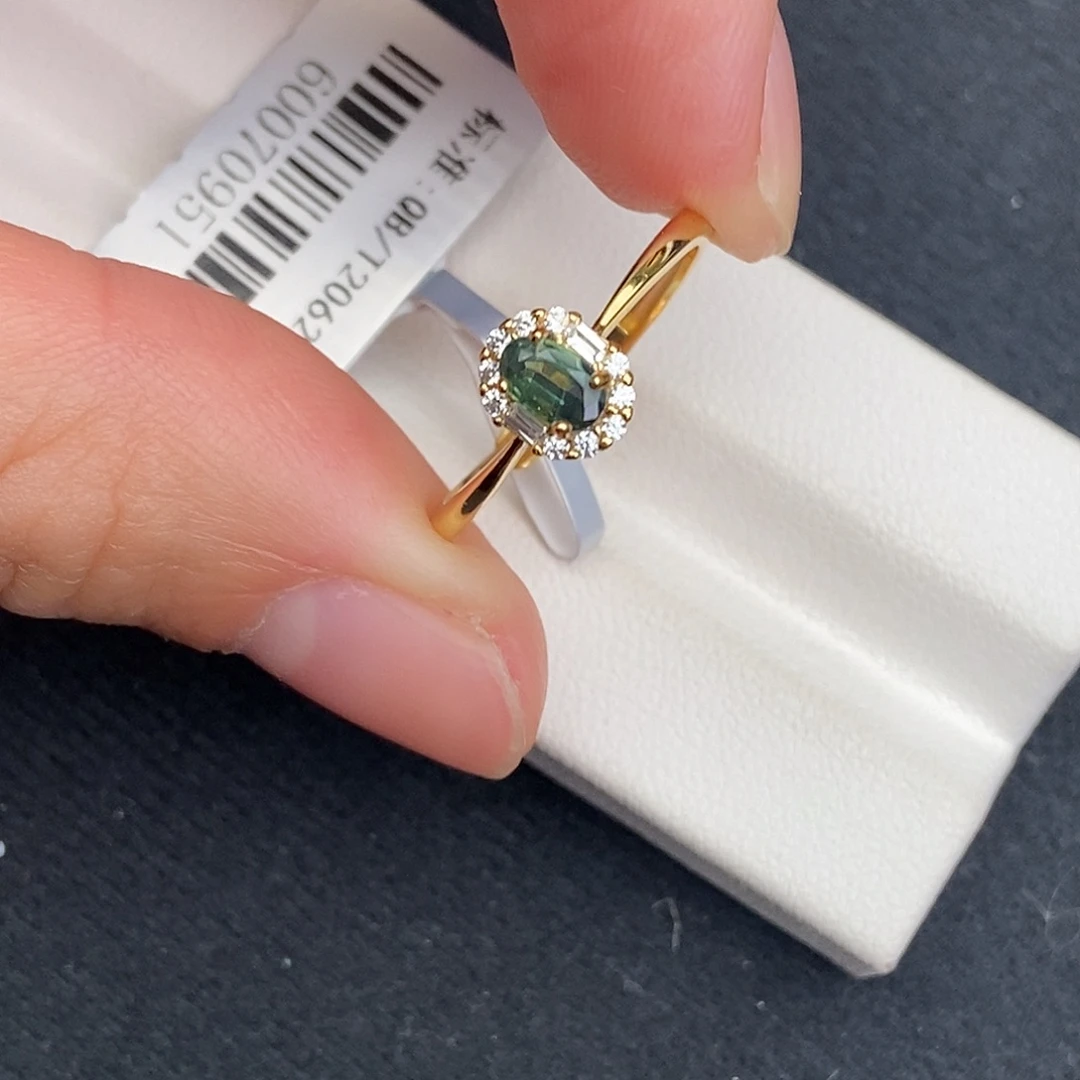 银S925镶嵌蓝宝石戒指