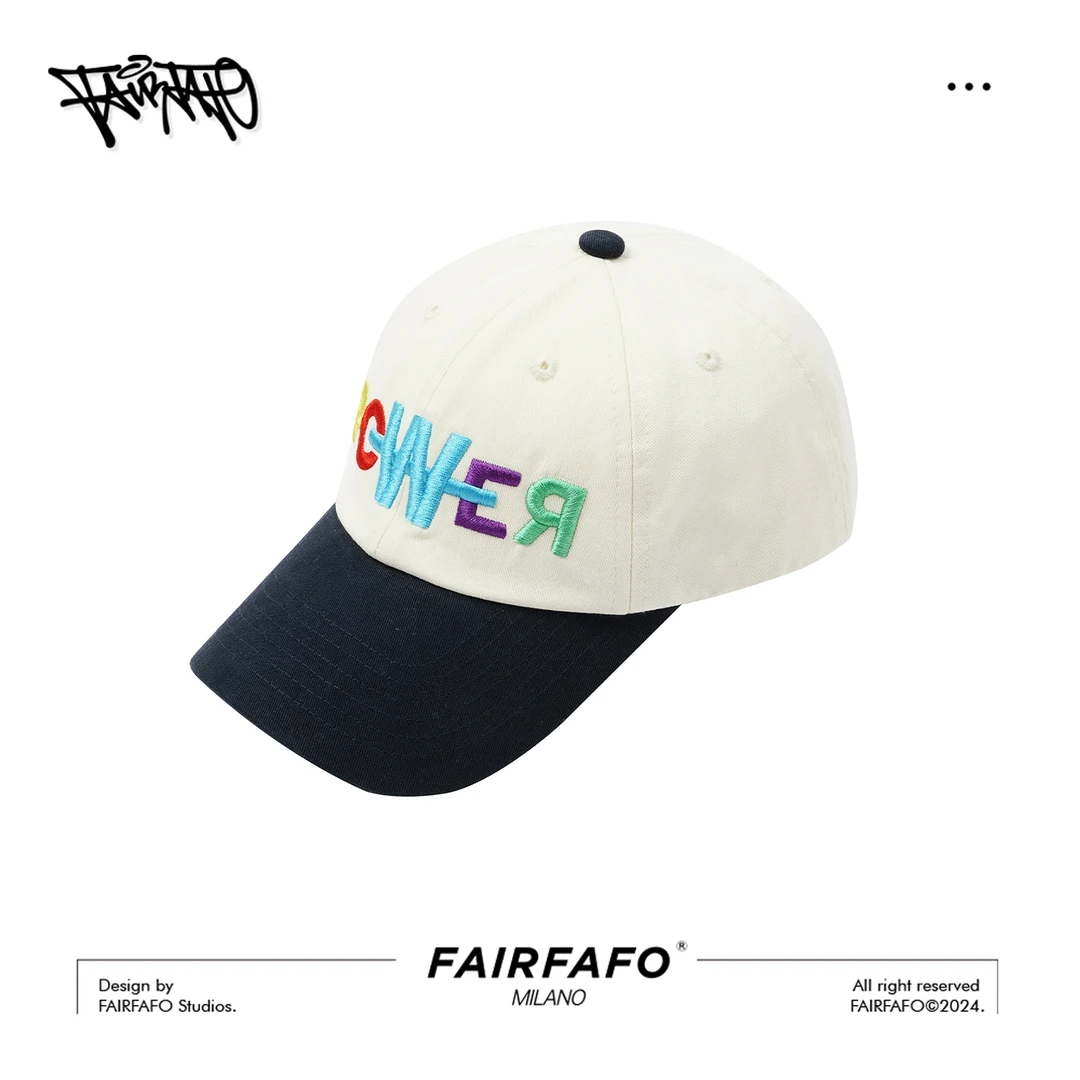 FAIRFAFO林肉肉【刺绣棒球帽】FH4TD0125时尚潮流字母刺绣棒球帽