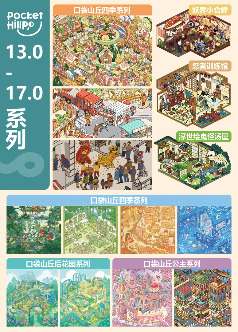 口袋山丘13.0-17.0岁末三部曲系列造景贴纸立体微缩Diy解压