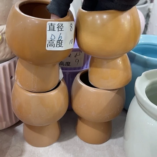 多肉绿植陶瓷花盆9:9包邮，有孔