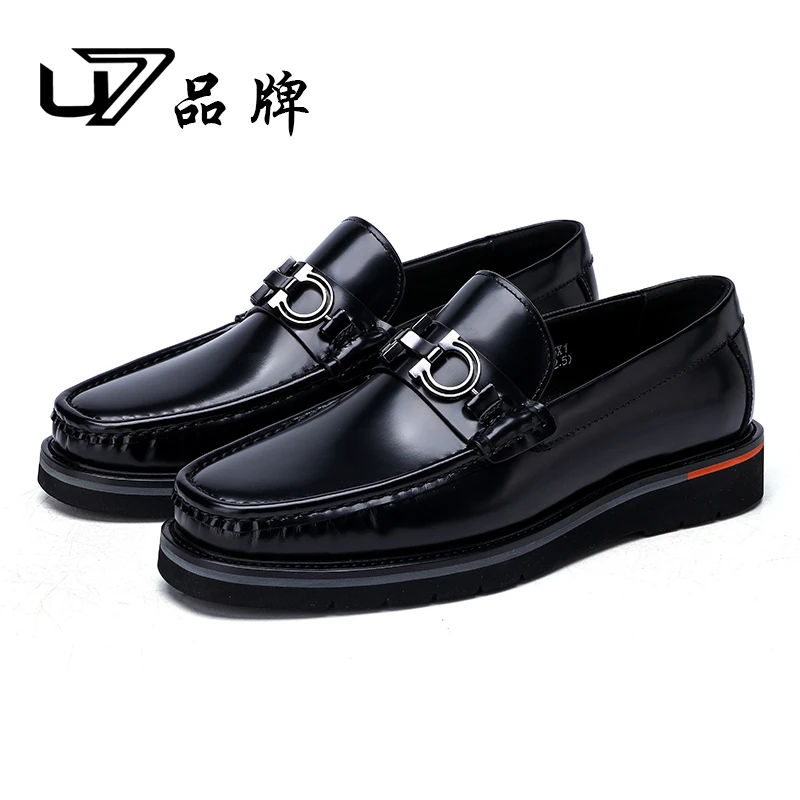 U7品牌男鞋 好鞋相伴 2025新款真皮时尚男士潮流百搭商务休闲皮鞋
