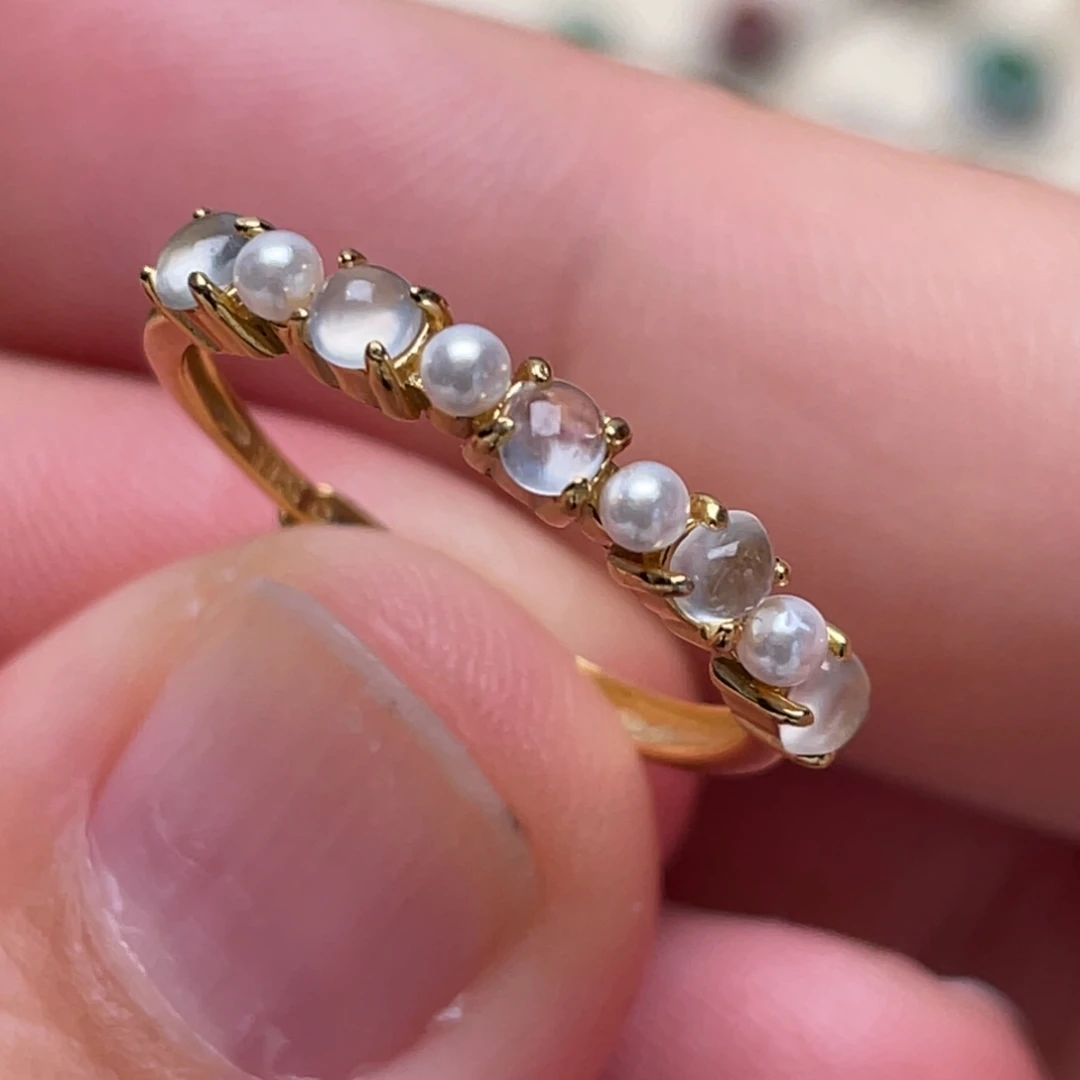 翡翠戒指银S925镶嵌纯天然缅甸翡翠