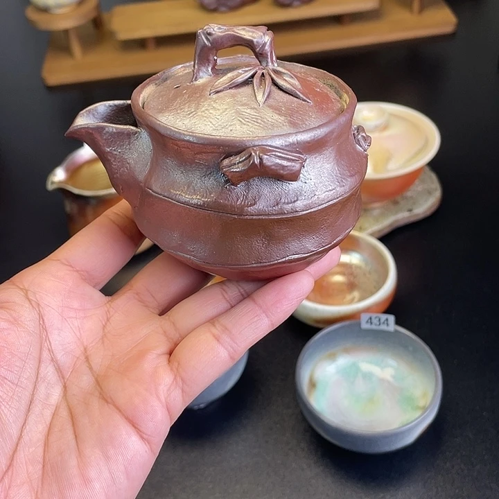 燃薪柴烧茶器竹节宝瓶