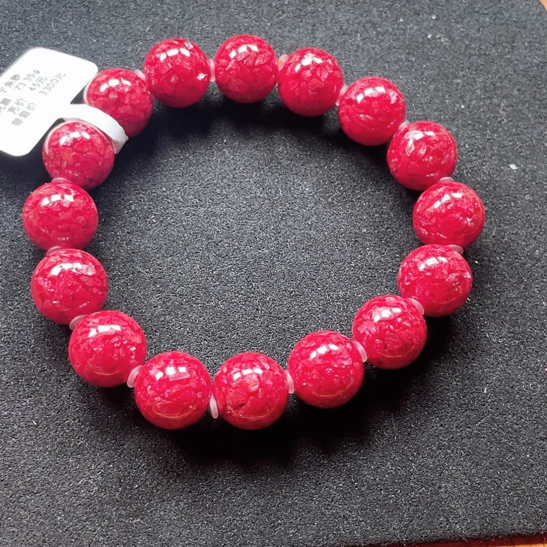 天然辰砂12mm马仙溪手串