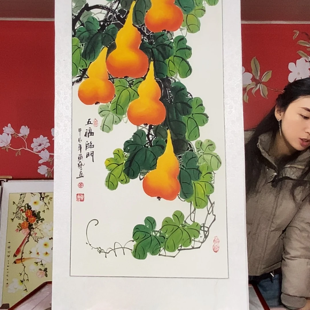 国画手写手绘国画作品63✖️123