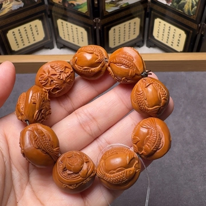 手串/手链橄榄核铁核荷塘锦鲤