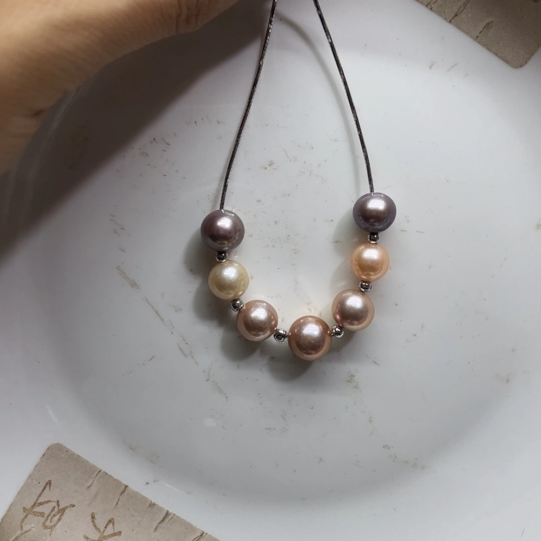 淡水珍珠颈饰银S925镶嵌