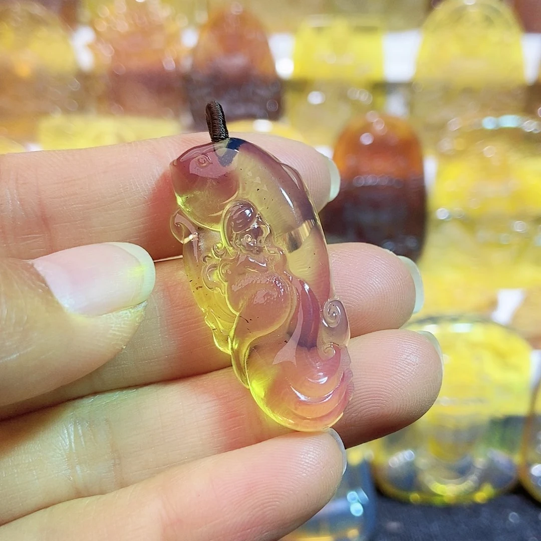 琥珀颈饰未镶嵌美人鱼