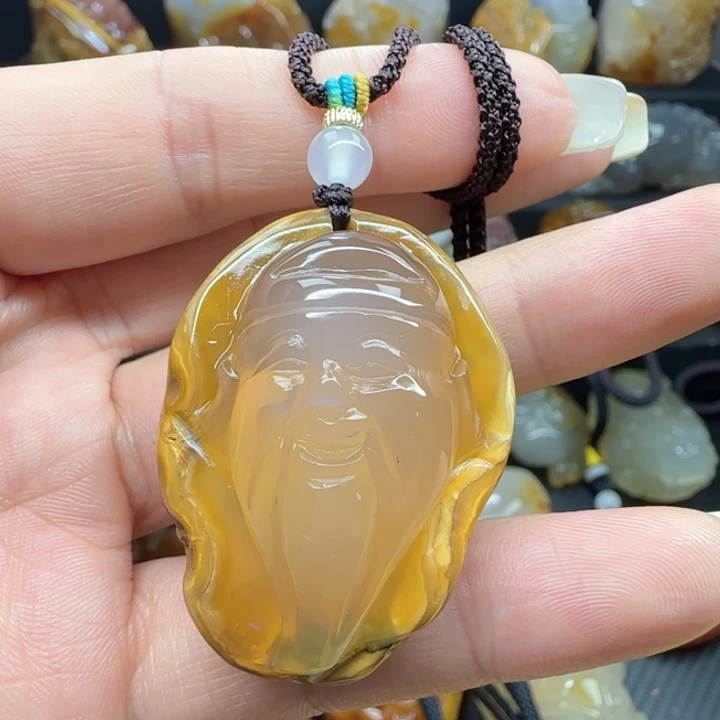 玛瑙/玉髓未镶嵌吊坠
