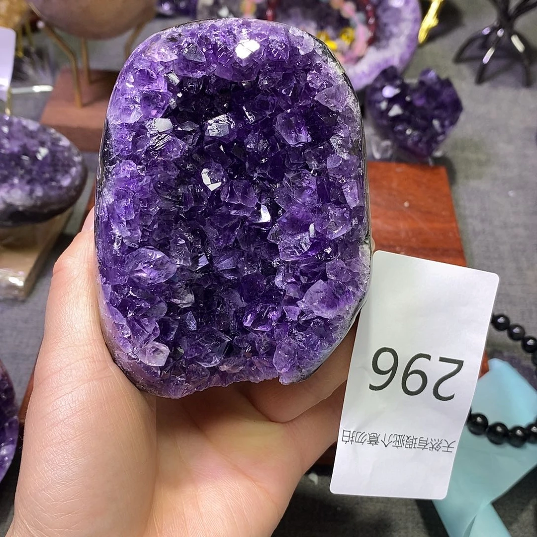 未镶嵌紫晶珠宝半成品