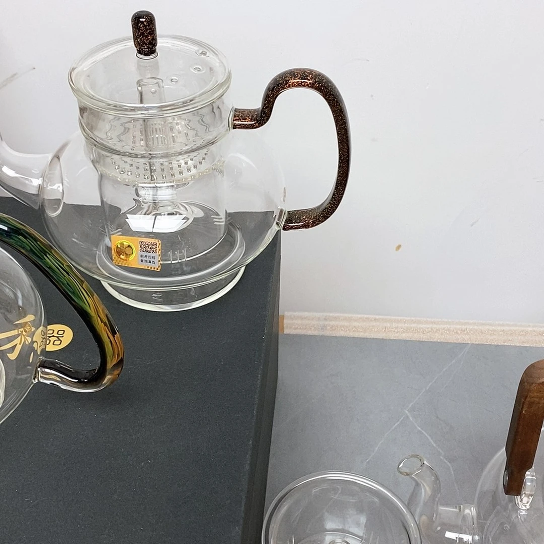 禾器宫灯壶玫瑰金+禾器雅韵壶双内胆透明色