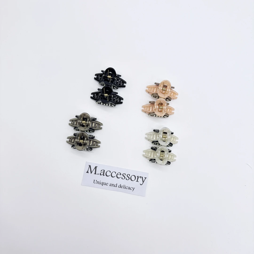 Mi33  彩色字母波点mini鲨鱼夹抓夹 Z22059Z28