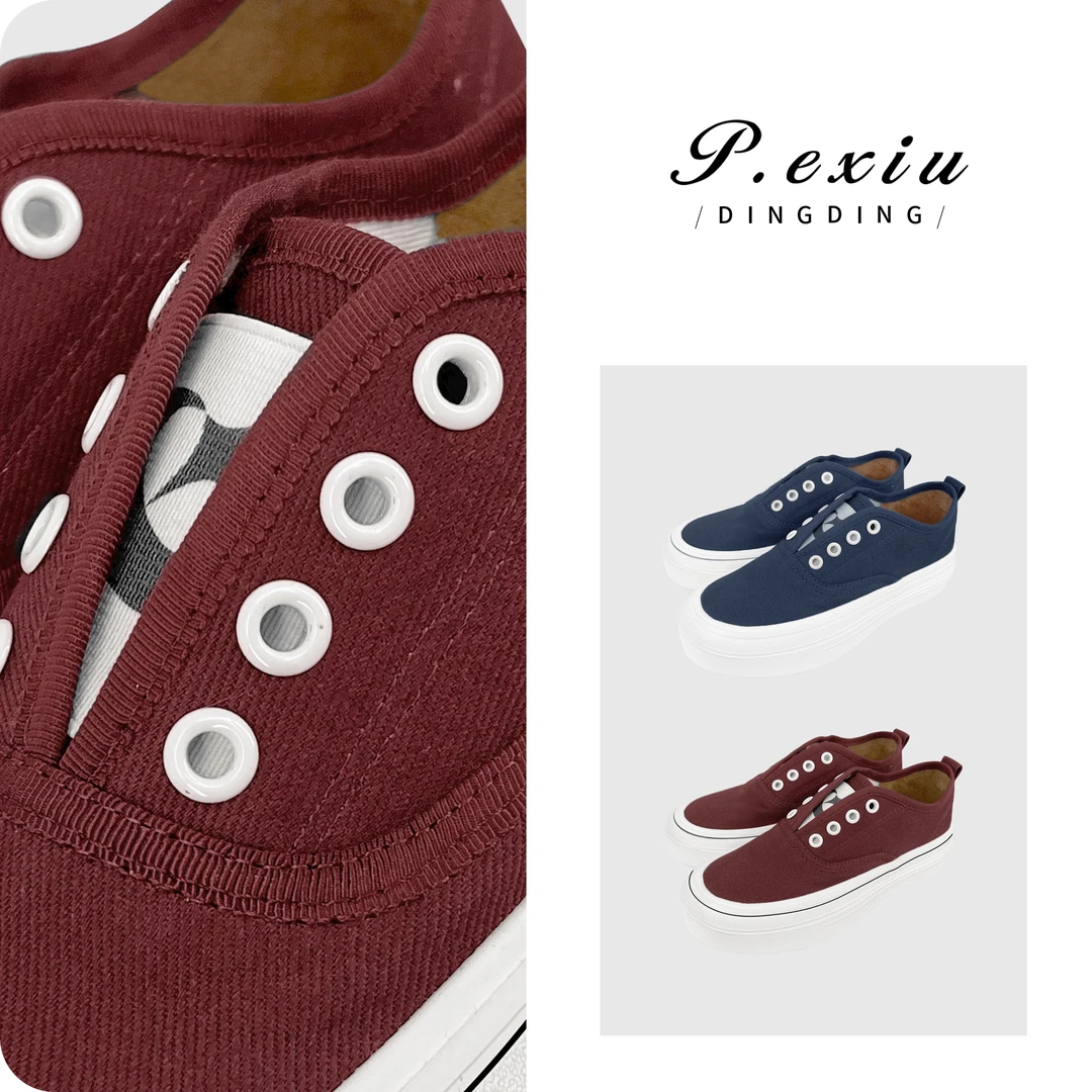 水洗帆布一脚蹬懒人鞋复古百搭厚底鞋N2505