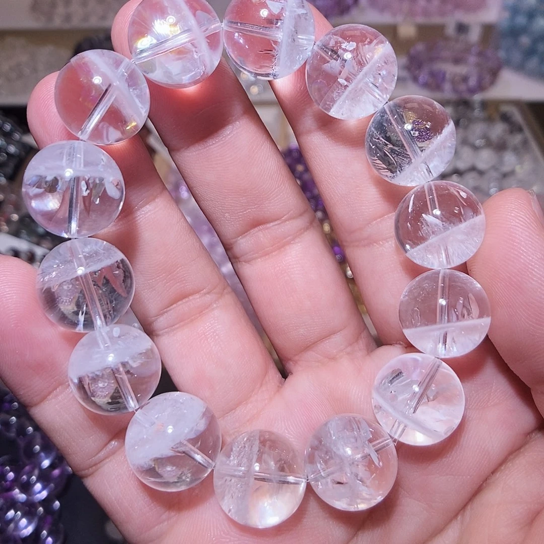 水晶未镶嵌手链白幽灵15mm