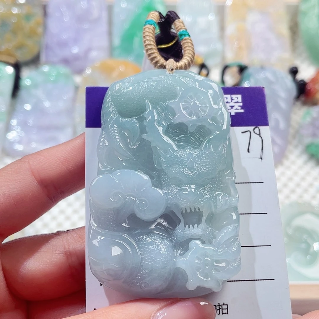 颈饰未镶嵌翡翠龙