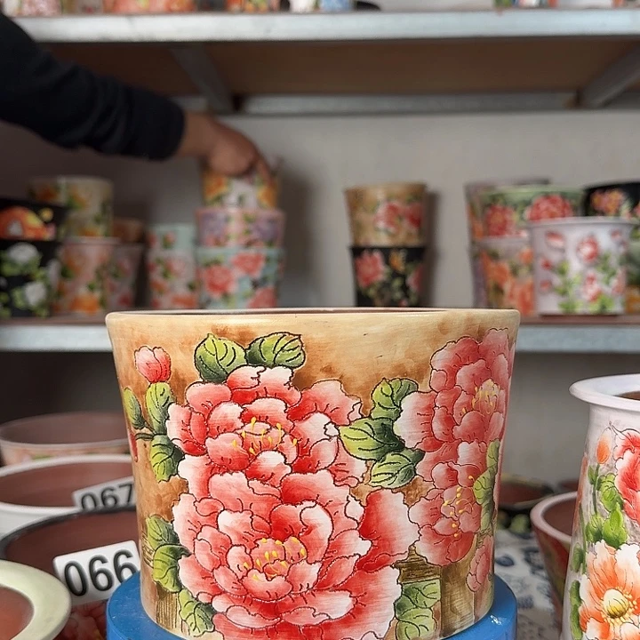景德镇手绘多肉花盆