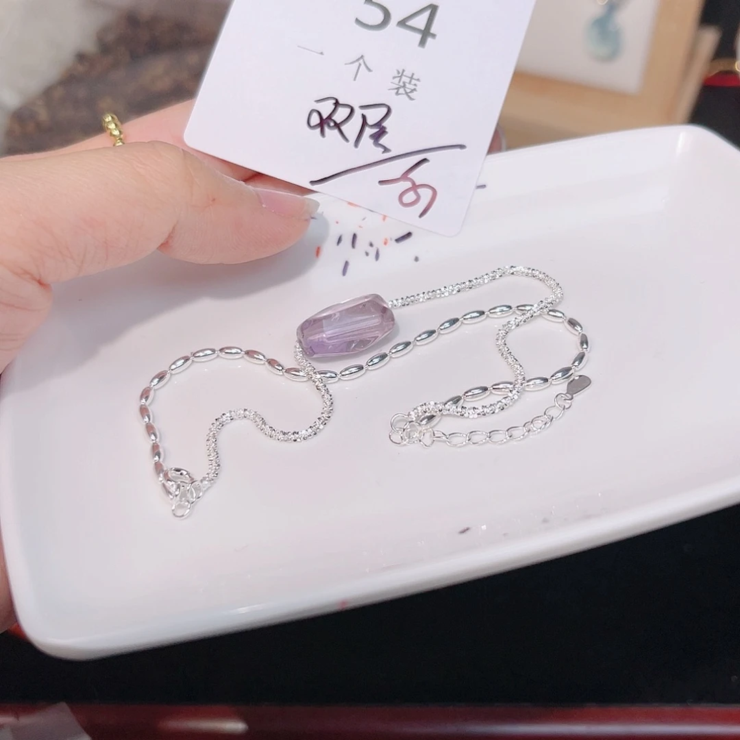 紫晶珠宝半成品银S925镶嵌54