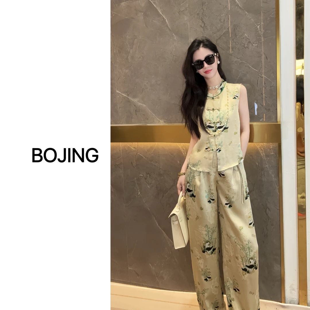 【墨团云栖】新中式显瘦气质时尚夏季中国风套装